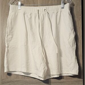 Catos Jersey Knit White Shorts